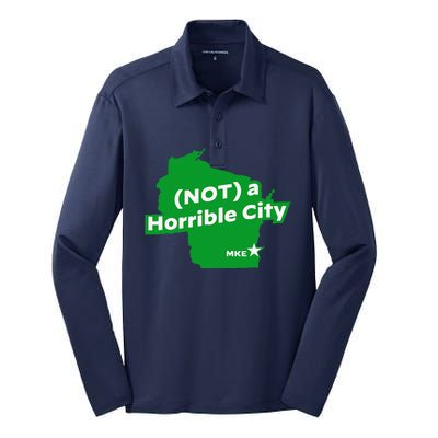 Joe Biden Not A Horrible City Milwaukee Anti Donald Trump Silk Touch Performance Long Sleeve Polo