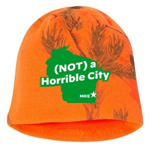 Joe Biden Not A Horrible City Milwaukee Anti Donald Trump Kati - Camo Knit Beanie