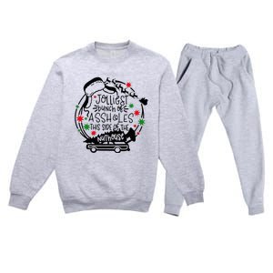 Jolliest Bunch Of Assholes This Side Of The Nut House Premium Crewneck Sweatsuit Set