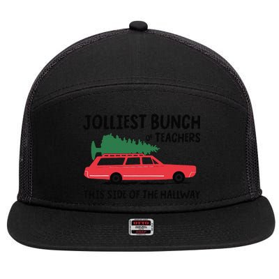 Jolliest Bunch Of Teachers This Side Of The Hallway 7 Panel Mesh Trucker Snapback Hat