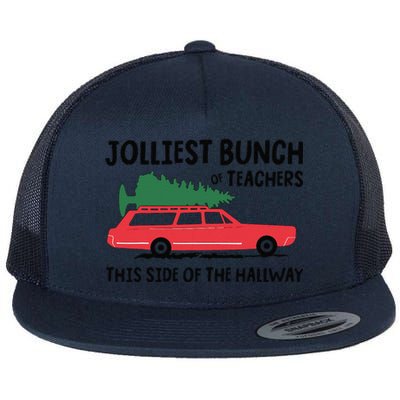 Jolliest Bunch Of Teachers This Side Of The Hallway Flat Bill Trucker Hat