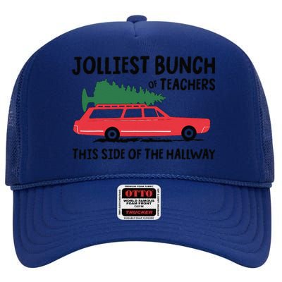 Jolliest Bunch Of Teachers This Side Of The Hallway High Crown Mesh Back Trucker Hat