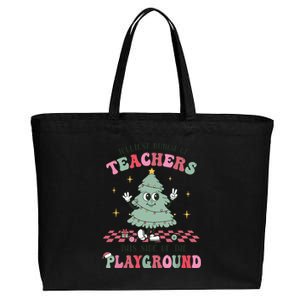 Jolliest Bunch Of Teachers This Side Of The Playground Xmas Cotton Canvas Jumbo Tote