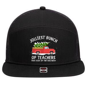 Jolliest Bunch Of Teachers This Side Of The Hallway 7 Panel Mesh Trucker Snapback Hat