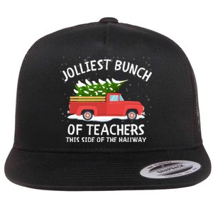 Jolliest Bunch Of Teachers This Side Of The Hallway Flat Bill Trucker Hat