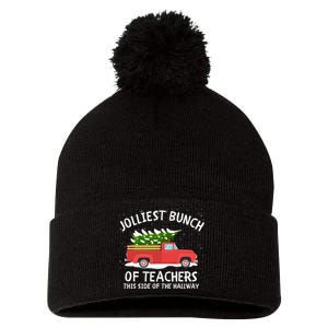 Jolliest Bunch Of Teachers This Side Of The Hallway Pom Pom 12in Knit Beanie