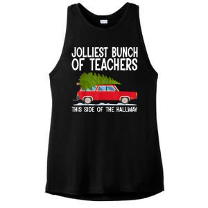 Jolliest Bunch Of Teachers This Side Of The Hallway Ladies PosiCharge Tri-Blend Wicking Tank