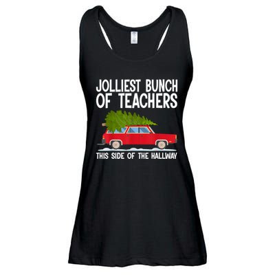 Jolliest Bunch Of Teachers This Side Of The Hallway Ladies Essential Flowy Tank