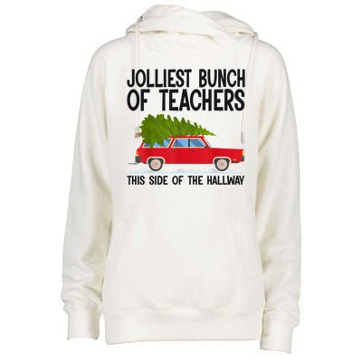 Jolliest Bunch Of Teachers This Side Of The Hallway Womens Funnel Neck Pullover Hood