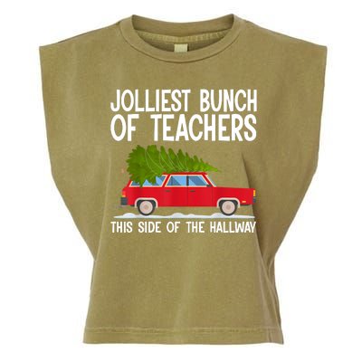 Jolliest Bunch Of Teachers This Side Of The Hallway Garment-Dyed Women's Muscle Tee