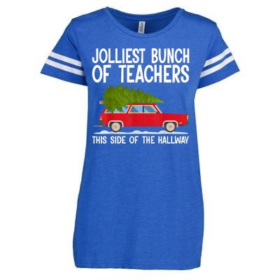 Jolliest Bunch Of Teachers This Side Of The Hallway Enza Ladies Jersey Football T-Shirt