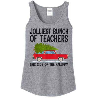 Jolliest Bunch Of Teachers This Side Of The Hallway Ladies Essential Tank