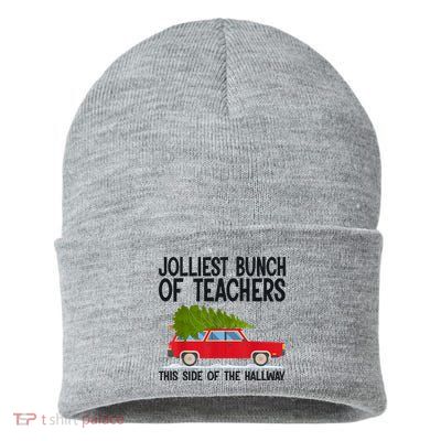 Jolliest Bunch Of Teachers This Side Of The Hallway Sustainable Knit Beanie