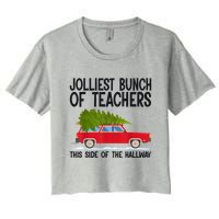Jolliest Bunch Of Teachers This Side Of The Hallway Women's Crop Top Tee