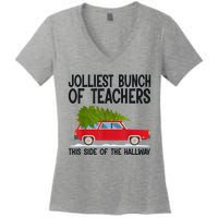 Jolliest Bunch Of Teachers This Side Of The Hallway Women's V-Neck T-Shirt