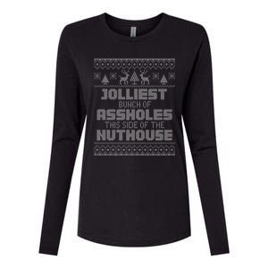 Jolliest Bunch Of Assholes This Side Of The Nut House Xmas Womens Cotton Relaxed Long Sleeve T-Shirt