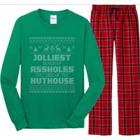 Jolliest Bunch Of Assholes This Side Of The Nut House Xmas Long Sleeve Pajama Set