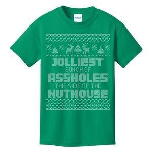 Jolliest Bunch Of Assholes This Side Of The Nut House Xmas Kids T-Shirt