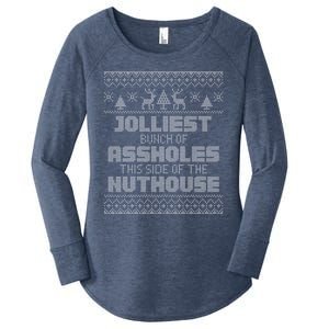 Jolliest Bunch Of Assholes This Side Of The Nut House Xmas Women's Perfect Tri Tunic Long Sleeve Shirt