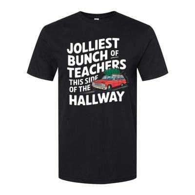 Jolliest Bunch Of Teachers This Side Of The Hallway Xmas Softstyle CVC T-Shirt