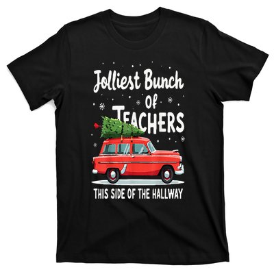 Jolliest Bunch Of Teachers This Side Of The Hallway Xmas Pj T-Shirt