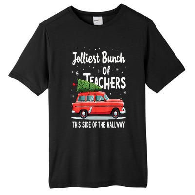 Jolliest Bunch Of Teachers This Side Of The Hallway Xmas Pj Tall Fusion ChromaSoft Performance T-Shirt