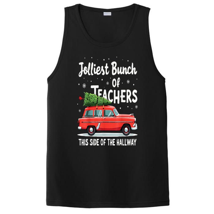 Jolliest Bunch Of Teachers This Side Of The Hallway Xmas Pj PosiCharge Competitor Tank