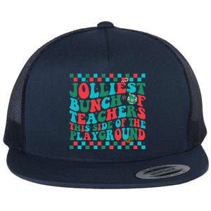 Jolliest Bunch Of Teachers This Side Of The Playground Xmas Flat Bill Trucker Hat