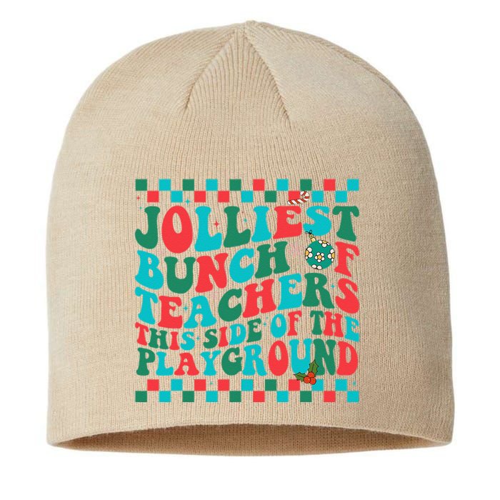 Jolliest Bunch Of Teachers This Side Of The Playground Xmas Sustainable Beanie