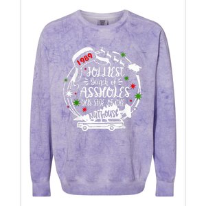 Jolliest Bunch Of Assholes This Side Of The Nut House Xmas  Colorblast Crewneck Sweatshirt