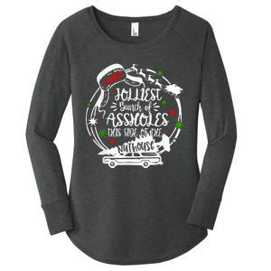 Jolliest Bunch Of Assholes This Side Of The Nut House Xmas  Women's Perfect Tri Tunic Long Sleeve Shirt