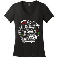 Jolliest Bunch Of Assholes This Side Of The Nut House Xmas  Women's V-Neck T-Shirt