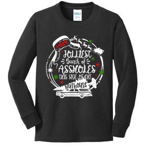 Jolliest Bunch Of Assholes This Side Of The Nut House Xmas  Kids Long Sleeve Shirt