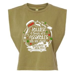 Jolliest Bunch Of Assholes This Side Of The Nut House Xmas  Garment-Dyed Women's Muscle Tee