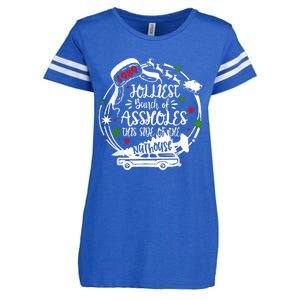 Jolliest Bunch Of Assholes This Side Of The Nut House Xmas  Enza Ladies Jersey Football T-Shirt