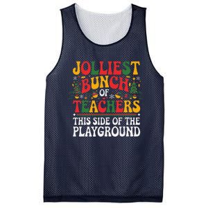 Jolliest Bunch Of Teachers This Side Of The Playground Xmas Mesh Reversible Basketball Jersey Tank