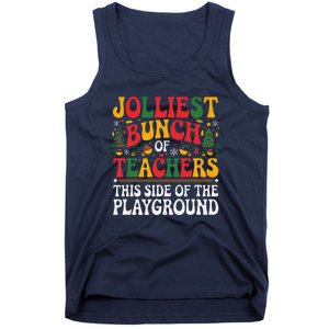 Jolliest Bunch Of Teachers This Side Of The Playground Xmas Tank Top