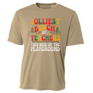 Jolliest Bunch Of Teachers This Side Of The Playground Xmas Cooling Performance Crew T-Shirt