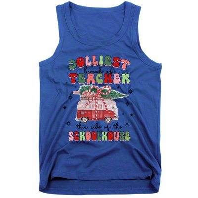 Jolliest Bunch Of Teacher This Side Of The Schoolhouse Xmas Cool Gift Tank Top