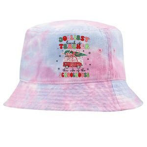 Jolliest Bunch Of Teacher This Side Of The Schoolhouse Xmas Cool Gift Tie-Dyed Bucket Hat