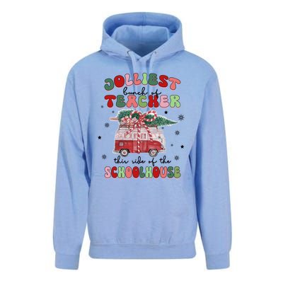 Jolliest Bunch Of Teacher This Side Of The Schoolhouse Xmas Cool Gift Unisex Surf Hoodie