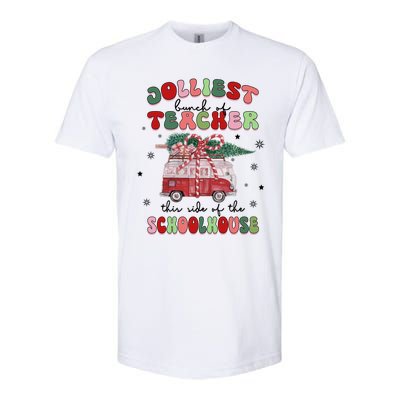 Jolliest Bunch Of Teacher This Side Of The Schoolhouse Xmas Cool Gift Softstyle CVC T-Shirt