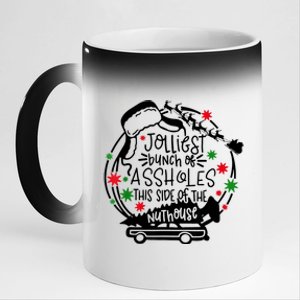 Jolliest Bunch Of Assholes This Side Of The Nut House 11oz Black Color Changing Mug