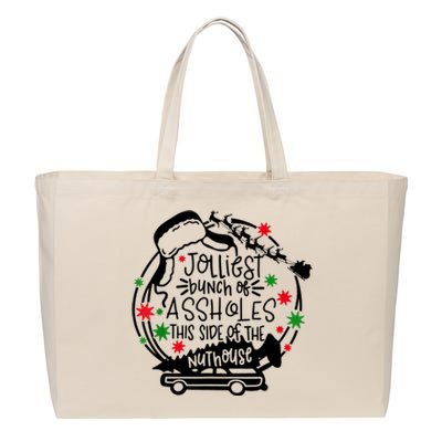 Jolliest Bunch Of Assholes This Side Of The Nut House Cotton Canvas Jumbo Tote