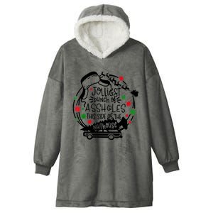 Jolliest Bunch Of Assholes This Side Of The Nut House Hooded Wearable Blanket