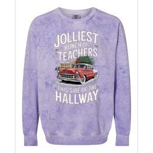 Jolliest Bunch Of Teachers This Side Of The Hallway Colorblast Crewneck Sweatshirt