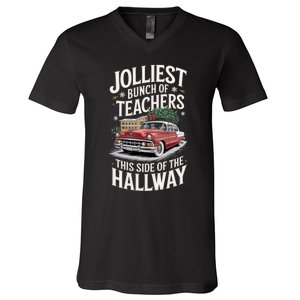 Jolliest Bunch Of Teachers This Side Of The Hallway V-Neck T-Shirt