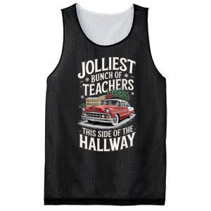 Jolliest Bunch Of Teachers This Side Of The Hallway Mesh Reversible Basketball Jersey Tank