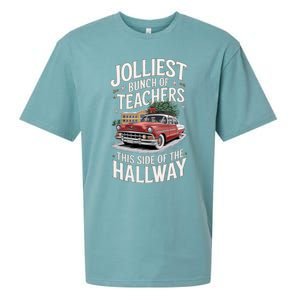 Jolliest Bunch Of Teachers This Side Of The Hallway Sueded Cloud Jersey T-Shirt