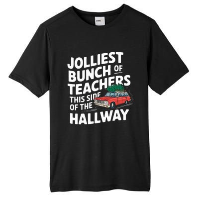 Jolliest Bunch Of Teachers This Side Of The Hallway Xmas Tall Fusion ChromaSoft Performance T-Shirt